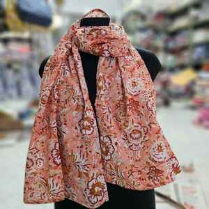 Écharpes en coton imprimé bloc à la main étoles de 12x72 pouces magnifiquement conçues - Product Image 2