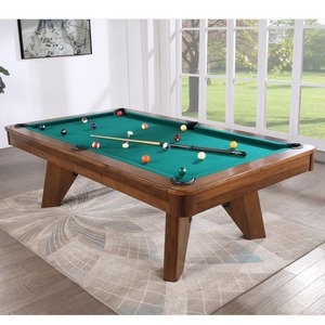 Table de billard multifonctionnelle 4 en 1, billard, snooker, jeu de divertissement à domicile, pieds en bois massif, poches en cuir, caoutchouc - Product Image 1