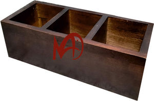 Soporte para cubiertos de madera de mango de dos secciones con impresión digital de acabado brillante para mesa de cocina casera o uso en fiestas - Product Image 2