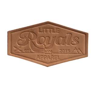 MOQ 100 estampado en caliente personalizar etiqueta de logotipo de cuero para tela - Product Image 2