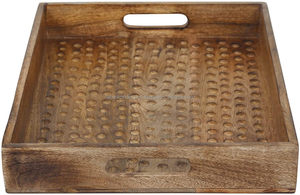 Bandejas de servicio anidadas de madera Bandejas de madera natural sin terminar con asas para manualidades y decoración Organizador de alimentos para el desayuno por FWE - Product Image 3