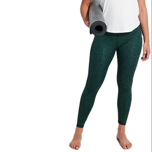 Leggings de gymnastique taille haute personnalisés pour les femmes confortable polyester spandex tricoté tissu extensible respirant imprimé cousu - Product Image 1