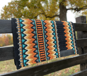 Western Show Horse Saddle Blanket Diseño de Nueva Zelanda Manta de sillín de lana hecha a mano Top Wool Saddle Pad Size - Product Image 1