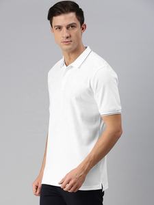 Camiseta Personalizada con Logotipo para Hombre, de Alta Calidad, 100% Algodón, Cuello Solapa, Bordado, Diseño Sólido, Corte Regular - Product Image 2