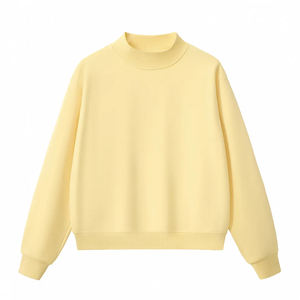 Sudadera con Cuello Alto, Estilo Oversize, para Hombre, de Algodón y Felpa, Estilo Urbano Minimalista, para el Mercado Europeo, con Impresión de Logotipo 3D, Venta al Por Mayor - Product Image 1