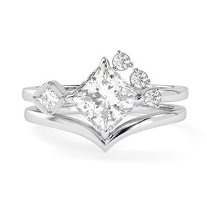 ชุดเดรส2.00CT สำหรับผู้หญิงชุดเจ้าหญิงตัดเพชร - Product Image 2