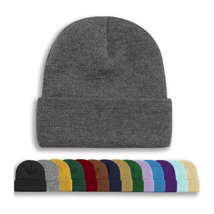 Meilleures ventes de bonnets avec logo personnalisé Bonnets d'hiver en jacquard tricotés pour hommes - Product Image 4