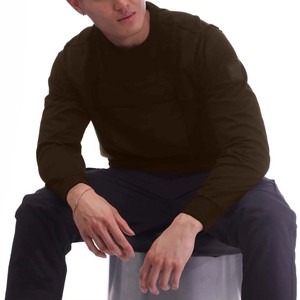 เสื้อสเวตเตอร์แบบสวมหัวสำหรับผู้ชายเสื้อสเวตเตอร์คอกลมลำลองเสื้อผ้าฝ้ายแบบลำลองแนวสตรีทสินค้าพรีเมียม RRI-MSS-19โลโก้และสีได้ตามต้องการ - Product Image 3