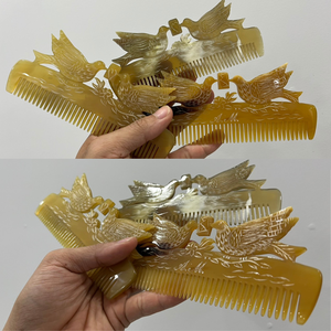 Lujosos peines de cuerno hechos a mano a la venta: asequibles, naturales y perfectos para compradores a granel - Product Image 6