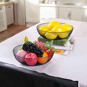 Creative Lotus Leaf Iron Wire Fruit <b>Basket</b> Handicraft Decorative Metal for <b>Kitchen</b> Use - Product Image 2