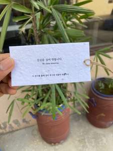 <b>Plantable</b> Handmade New Custom <b>Paper</b> Tags Eco friendly <b>Paper</b> Card& Label 2 x 4 inch <b>Paper</b> with Custom Printing Make in India - Product Image 3