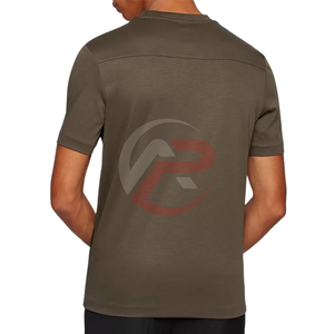 เสื้อยืดผ้าคอตตอนหลายแผงสำหรับผู้ชายเสื้อทรงสลิมฟิตสำหรับ100% พิมพ์โลโก้ตามสั่ง - Product Image 4