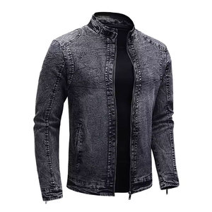 Chaqueta de Invierno de Mezclilla Desgastada de Alta Calidad, 100% Algodón, Corte Ajustado, Lavada, Impermeable, Cortavientos, Informal para Exteriores - Product Image 5
