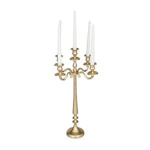 Candelabre en métal argenté en aluminium pour grossistes, 5 bras, écologique, fait à la main, pour mariage et Noël, centre de table décoratif - Product Image 6