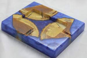 Nueva Llegada Modern JOINT COUSTEM Diseño Forma Resina epoxi y Cenicero de madera Junta Color personalizado Logo Portátil Interior y exterior - Product Image 5