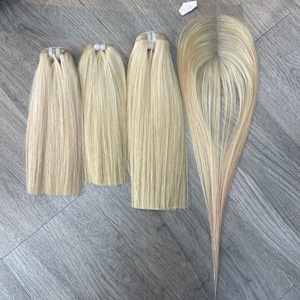Virgin Raw Vietnamese Hair Super Quality Fast Bouncy Curl Blonde Color <b>Silky</b> Machine Double Weft Weaving - Product Image 6