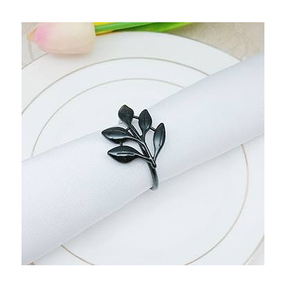 Rond de serviette argent couleur mate vente en gros nouveau Design rond de serviette en métal Table à manger mariage Banquet fête décoration - Product Image 3