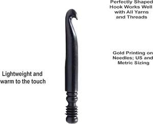 artisan made wooden <b>crochet</b> <b>hook</b> for handmade projects hand-burnished wooden <b>crochet</b> <b>hook</b> with glossy finish classic shaped - Product Image 4