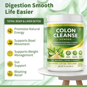 Polvo para Limpieza de <span class=keywords><strong>Colon</strong></span> con Psyllium, Senna y <span class=keywords><strong>Aloe</strong></span> <span class=keywords><strong>Vera</strong></span>, Desintoxicación Intestinal Suave, Apoyo a la Regularidad, Suplemento Dietético Totalmente Natural - Product Image 4