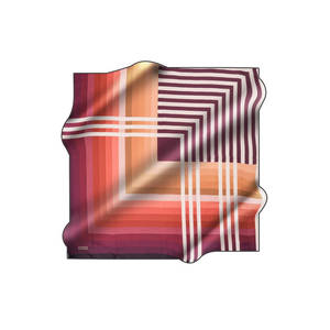 Burgundy Silk Floral <b>Square</b> <b>Scarf</b> - Product Image 1