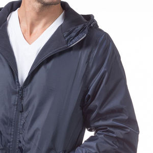 Veste coupe-vent légère pour homme, 100% nylon, à capuche, conçue pour l'hiver, coupe-vent - Product Image 6