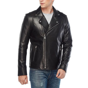 Fournisseur direct usine nouvelle veste en cuir d'hiver personnalisée en cuir véritable avec fermeture éclair et col montant pour hommes vente en gros - Product Image 5