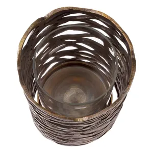 โคมไฟอลูมิเนียมทำมือสำหรับตกแต่งบ้าน วันวาเลนไทน์ ไอซ์แลนด์ ออโรร่า ที่วางเทียนรูปวงแหวน - Product Image 3