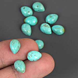 Cabujones naturales de la belleza durmiente, Arizona, turquesa, tamaño personalizado, forma de pera, Color verde, accesorios de joyería de piedras preciosas Kingman sueltas - Product Image 4