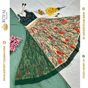 Nouveau lancement tendance Kalamkari Designer Lehenga Choli Collection au prix de gros par Royal Export Surat - Product Image 6