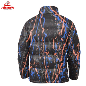 Veste d'hiver personnalisée pour hommes manteau chaud à capuche imprimé par sublimation pour les sports d'extérieur grande taille prix de gros col montant - Product Image 2