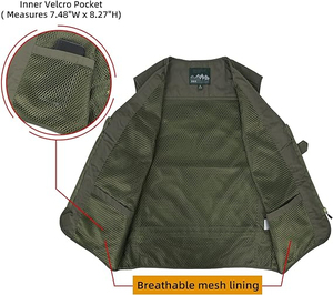 Gilet surdimensionné pour homme en coton personnalisé, style journaliste de la jungle, chasse, appareil photo, avec plusieurs poches pour un usage décontracté en hiver - Product Image 3