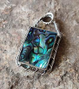 Tendance 925 Sterling Silver Abalone Shell Gemstone Pendentif Bijoux À La Main Argent Boho Style Pendentif Bijoux Pour Femmes Cadeau - Product Image 2