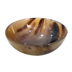 Bol en corne de buffle de forme ovale en finition brute disponible dans toutes les tailles bols en corne d'art en corne - Product Image 1