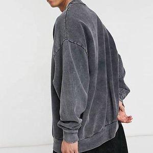 Sudadera con Capucha para Hombre, Talla Grande, Estilo Vintage Lavado |   Suéter Personalizado de Invierno 100% Algodón con Cuello Alto, Impresión Digital Ecológica - Product Image 2