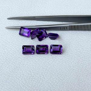 6x8mm 100% Améthyste Africaine Naturelle Octogone Coupe Émeraude Pierres Précieuses En Vrac Du Meilleur Fournisseur Nouvelle Arrivée Produits À La Mode - Product Image 1