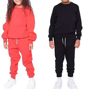 Conjuntos de chándal con logotipo personalizado para niños, chándales de lana hechos a medida para niños para entrenar, chándal al por mayor para trotar - Product Image 4