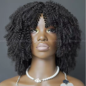 วิกผมหยิกสั้นสำหรับต่อผมแท้เกรดผมเรดมี่สำหรับต่อผมฤดูใบไม้ผลิ - Product Image 1