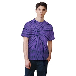 เสื้อยืดคอกลมสำหรับผู้ชาย, เสื้อยืดคอกลมแขนสั้นผ้ามัดย้อมผ้าคอตตอน100% - Product Image 6