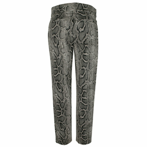 Pantalones de Piel de Serpiente de Alta Calidad para Mujer, Transpirables, Talla Grande, Casuales, Otoñales, de Marca, Estampados, Estilo Urbano - Product Image 1
