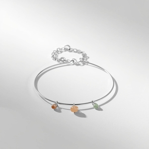 Delicado Brazalete Abierto de Oro Amarillo con Gema en Forma de Gota, Certificado por GIA, Joyería Minimalista de Lujo para Mujer - Product Image 6