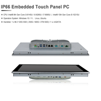 Computadora Integrada de 10.1, 12, 15, 17, 19 y 23.8 Pulgadas, Resistente al Agua IP65, Sin Ventilador, Todo en Uno, Pantalla Táctil, Panel Industrial, I7