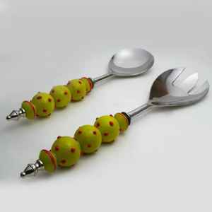 Ensemble de serveurs à salade en acier inoxydable brossé doré, écologique, passe au lave-vaisselle, 2 magnifiques poignées, idéal pour les fêtes et les banquets - Product Image 6