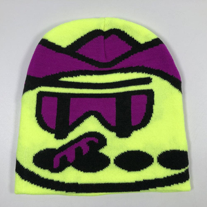 OEM High Quality <b>Cap</b> Hot Sale Unisex Colorful Black Unfold Beanie Custom clear Jacquard Printing Design Women Skully <b>Winter</b> Hats - Product Image 2