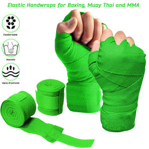 Bandages de boxe MMA Muay Thai Non-marquant Durable Respirant Résistant à l'eau Polyester Conception personnalisée Élastique Soutien - Product Image 3