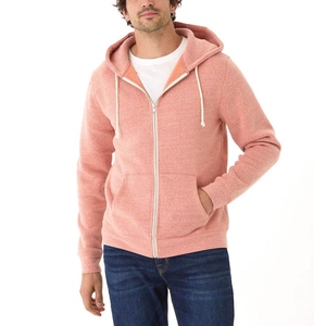 เสื้อฮู้ดดี้ผู้ชายแบบมีซิปเต็มตัว ดีไซน์ทันสมัย สำหรับใส่ลำลองในฤดูหนาว ผลิตโดย OEM พร้อมโลโก้  ผ้าคอตตอนผสม ดีไซน์ใหม่ ย้อมสีพื้น ด้วยเทคนิคพิเศษ - Product Image 6