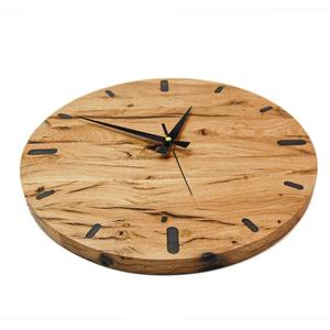 Antique 2025 Wooden Texture Wall <b>Clock</b> Hot Sale Natural Wood Home Interior Decor for Living Room Placement Indian Wholesaler - Product Image 3