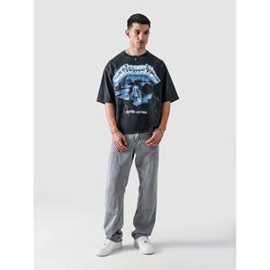 Pantalon cargo décontracté Metallica à taille mi-haute en toile respirante avec un design unique - Product Image 2