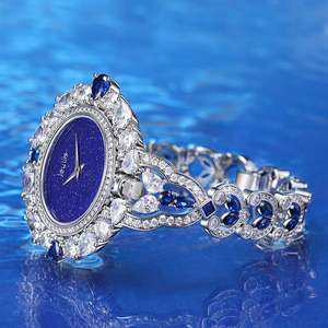 นาฬิกาข้อมือผู้หญิงทรงวงรีหรูหรา Jeulia Blue Legend Lapis Lazuli Quartz - Product Image 6