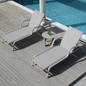 Chaise longue de jardin portable haut de gamme en aluminium léger, chaise de plage à dossier réglable, fournisseur de sièges d'extérieur commerciaux - Product Image 3