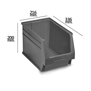 Stackable <b>Drawer</b> Grey No.55 336x216x200 mm. (3/<b>6</b>) - Product Image 1